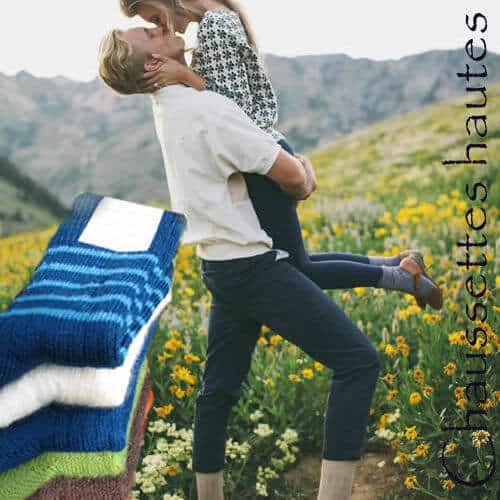 Campagne chaussettes Mohair hautes mi-bas