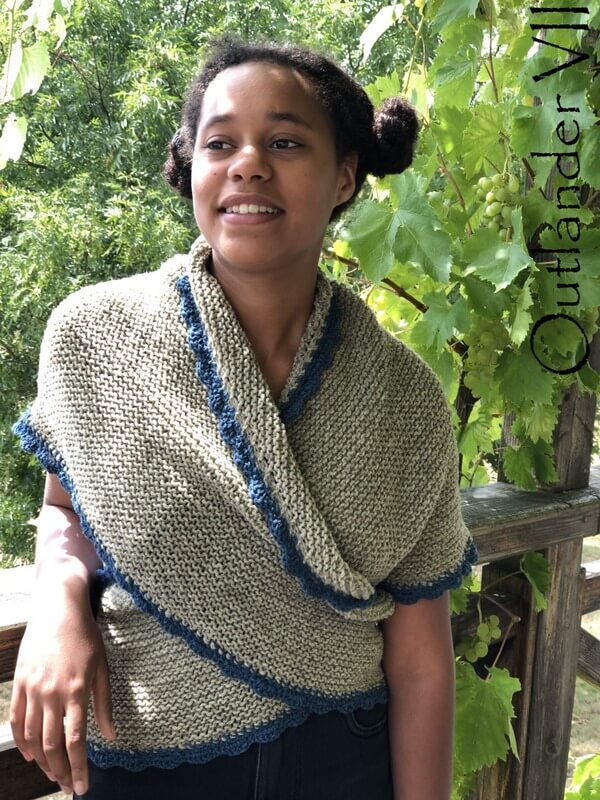 Outlander VII Bord crochet Chale pure laine Transhumance (5+2P)